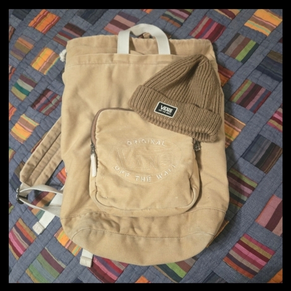 Vans Handbags - VANS 2 Piece Set Vans Off The Wall backpack and Vans beanie cap